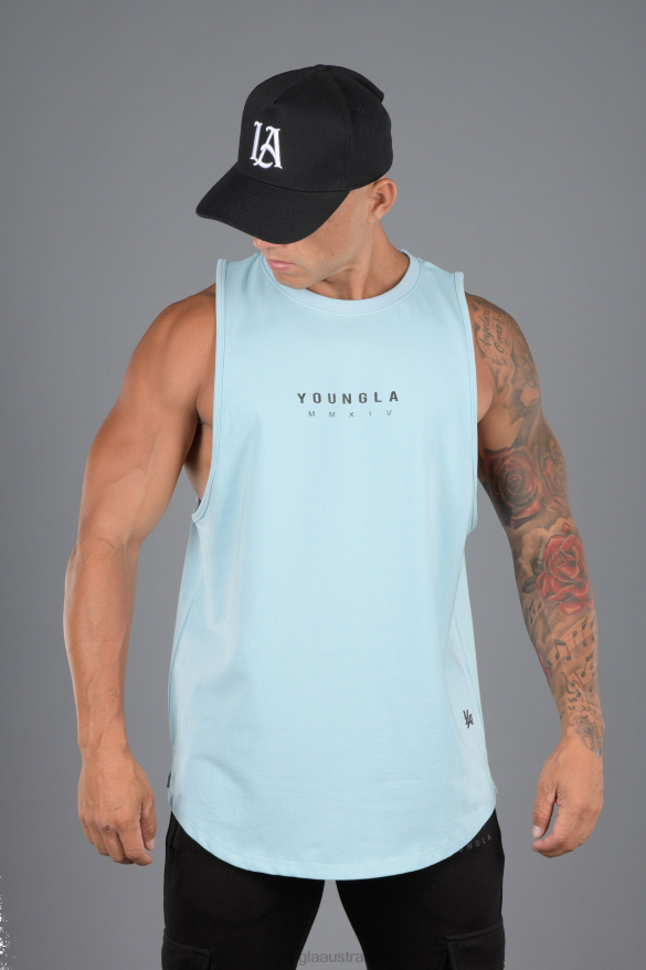 Clothing YoungLA 326 ELEMENTAL TANKS Sky Blue Men 4F2FF59