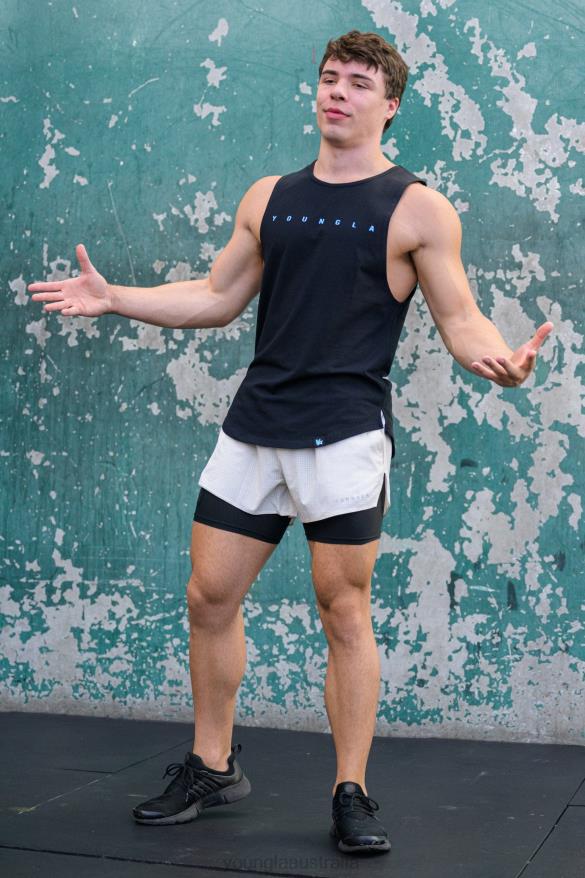 Clothing YoungLA 332 INFINITY MUSCLE TANKS Navy Men 4F2FF66