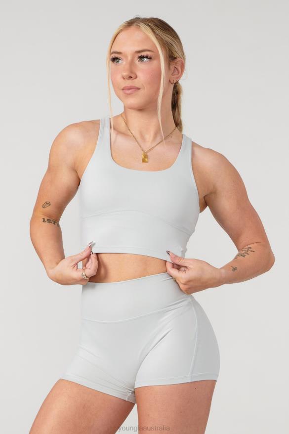 Clothing YoungLA W309 LEVEL-UP SPORTS BRA Succulent Grey Women 4F2FF1001