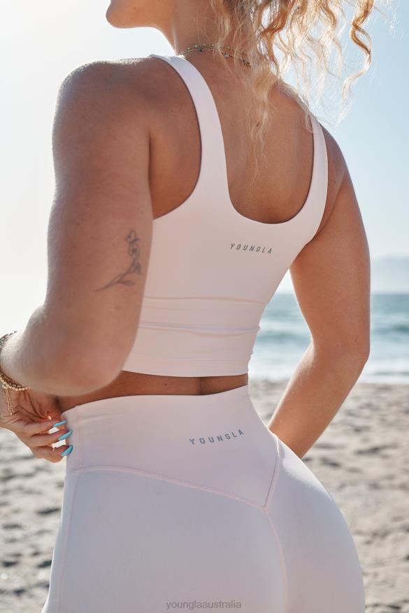 Clothing YoungLA W309 LEVEL-UP SPORTS BRA Succulent Grey Women 4F2FF1001