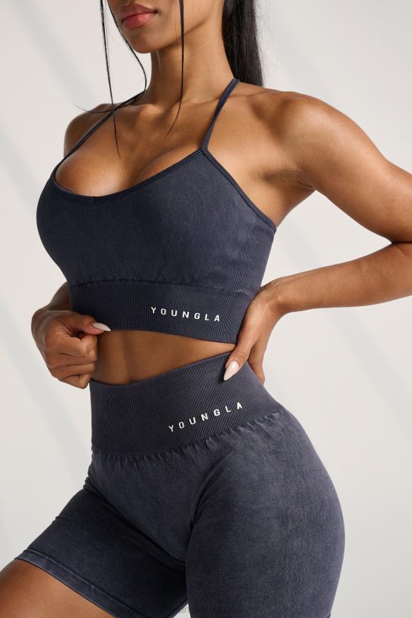 Clothing YoungLA W311 CARBON CROSS BACK SPORTS BRA Plum Truffle Women 4F2FF1006