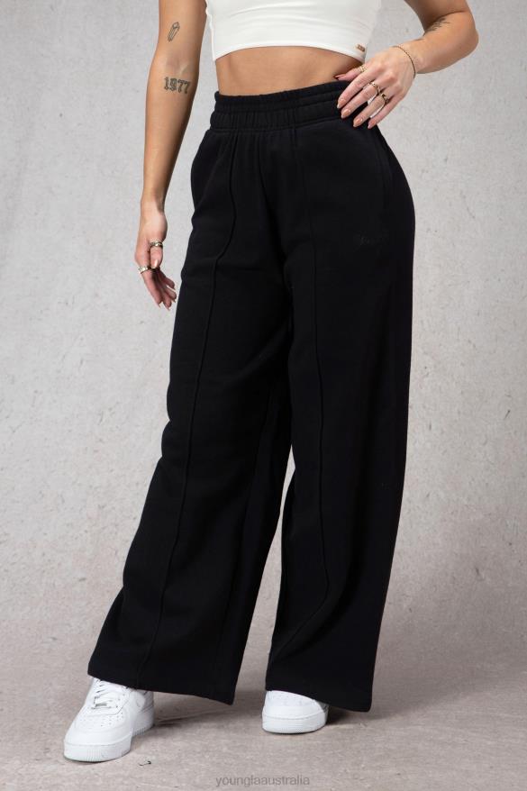 Clothing YoungLA W201 WIDE LEG FLEECE PANTS Black Women 4F2FF1145