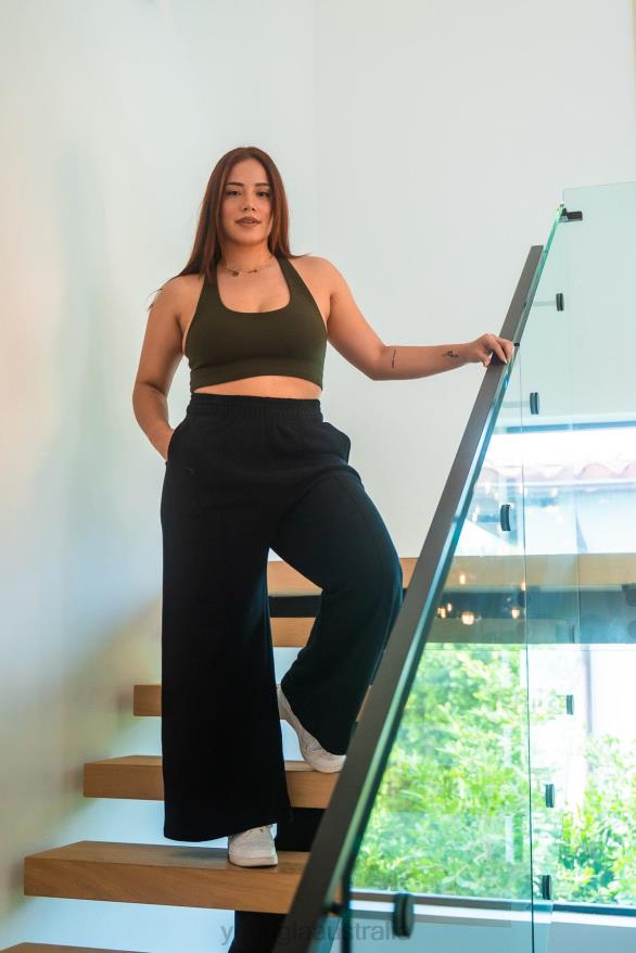 Clothing YoungLA W201 WIDE LEG FLEECE PANTS Black Women 4F2FF1145