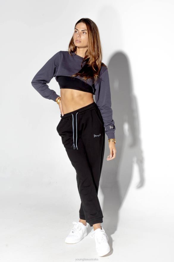 Clothing YoungLA W207 TRIPLE STRING JOGGERS Black Women 4F2FF1137