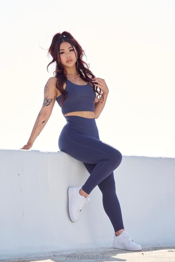 Clothing YoungLA W209 LEVEL UP LEGGINGS Succulent Grey Women 4F2FF1127