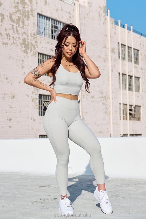 Clothing YoungLA W209 LEVEL UP LEGGINGS Succulent Grey Women 4F2FF1127