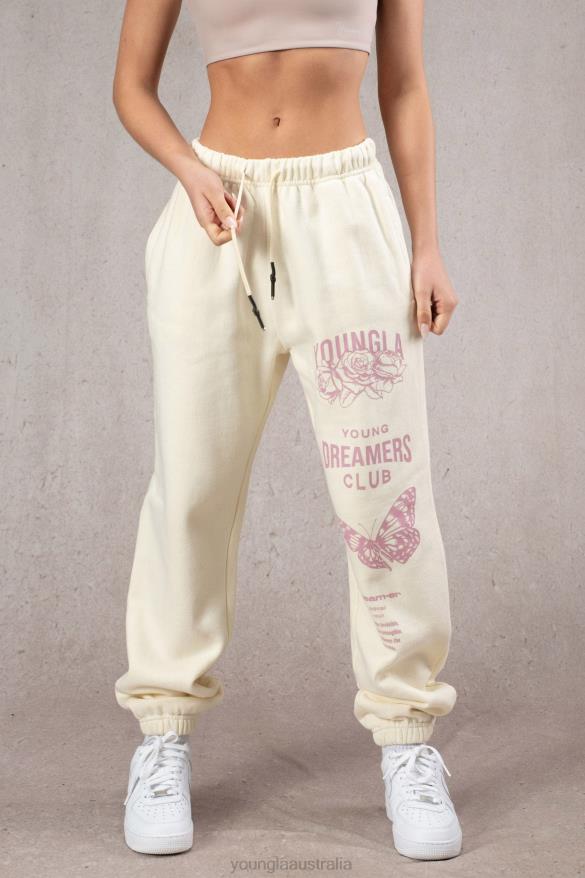 Clothing YoungLA W211 DREAMERS JOGGERS Cream Women 4F2FF1170