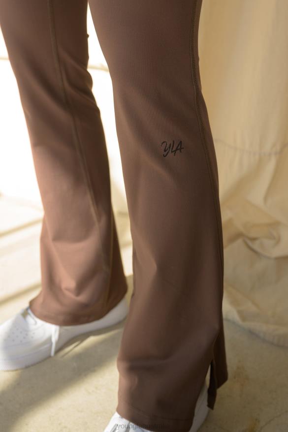 Clothing YoungLA W213 - ASANA FLARE LEGGINGS Milk Chocolate Women 4F2FF1158