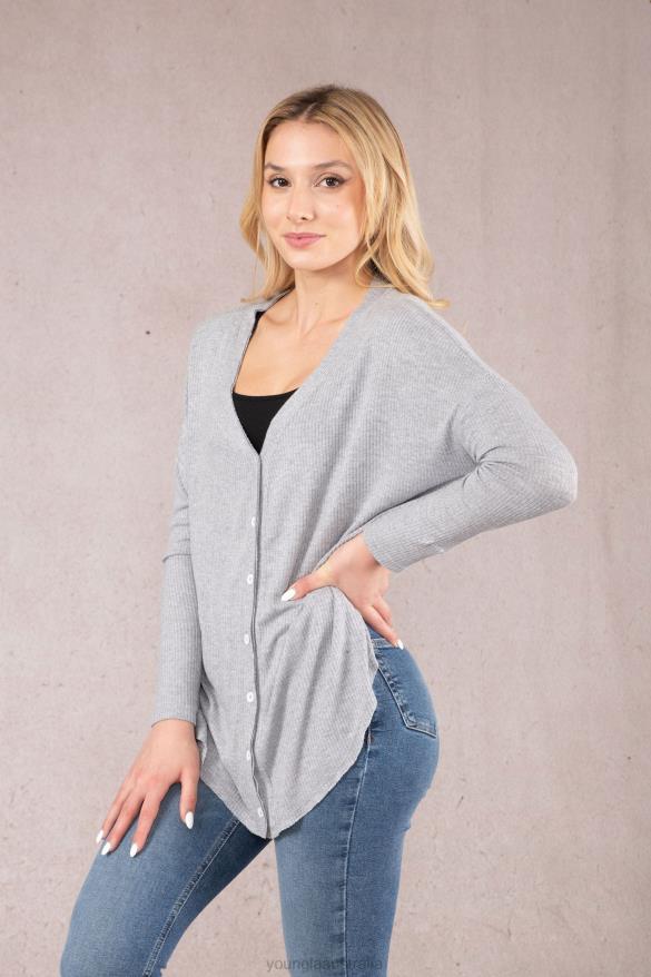 Clothing YoungLA W415 CAFE CARDIGAN Blonde Roast Women 4F2FF1193