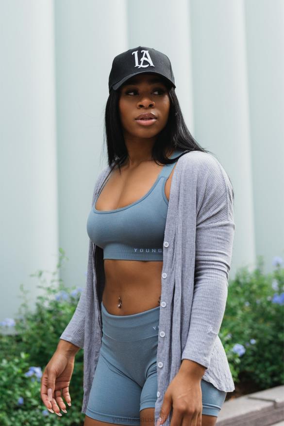 Clothing YoungLA W415 CAFE CARDIGAN Midnight Black Women 4F2FF1194