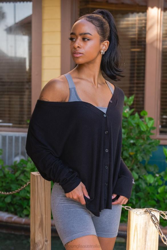 Clothing YoungLA W415 CAFE CARDIGAN Silver Cloud Women 4F2FF1196