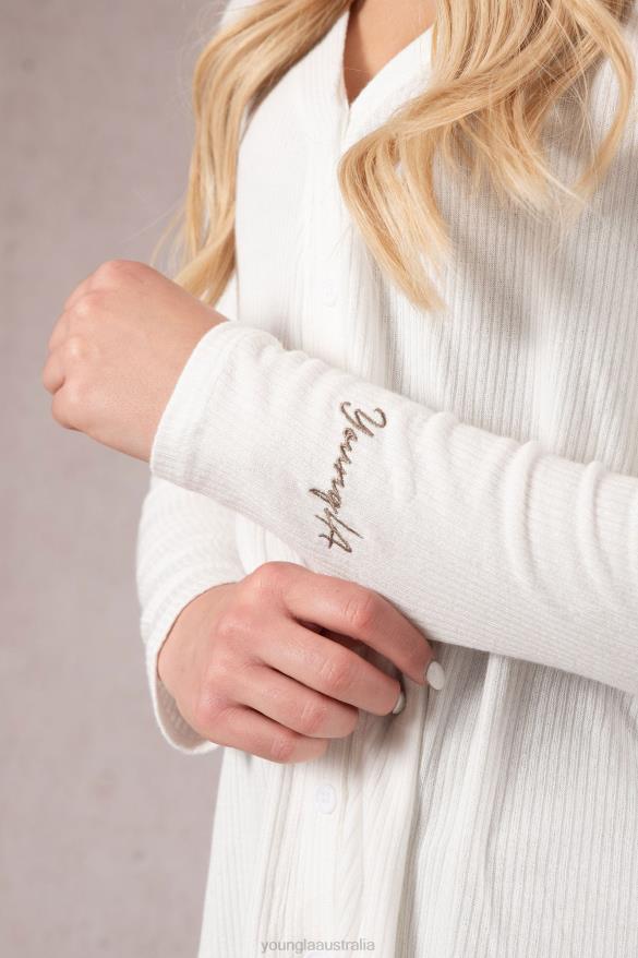 Clothing YoungLA W415 CAFE CARDIGAN Silver Cloud Women 4F2FF1196