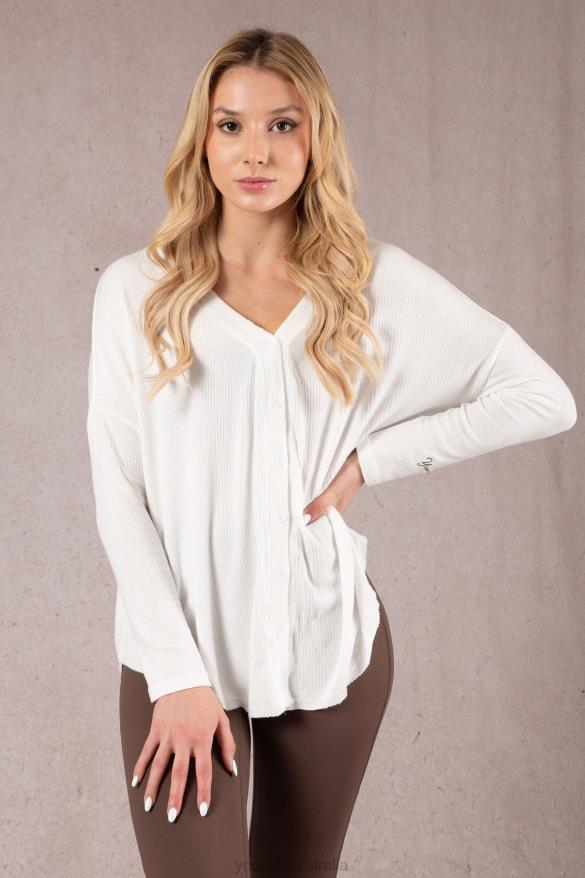 Clothing YoungLA W415 CAFE CARDIGAN Vanilla Cream Women 4F2FF1195