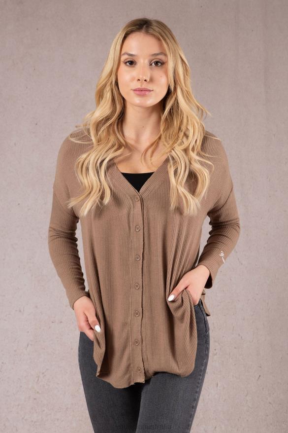 Clothing YoungLA W415 CAFE CARDIGAN Vanilla Cream Women 4F2FF1195