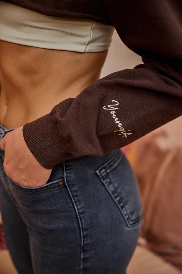 Clothing YoungLA W501 SUPER CROP SWEATER Bone Women 4F2FF1199