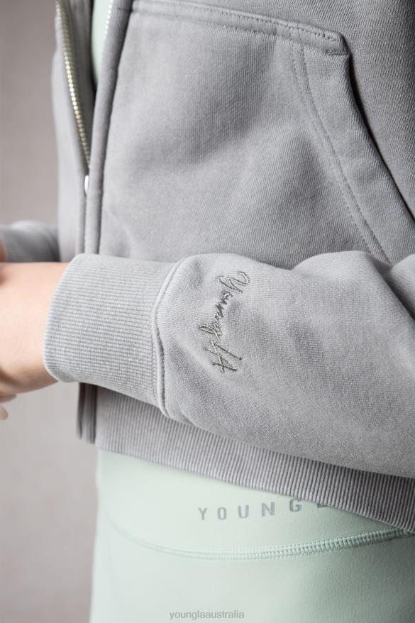 Clothing YoungLA W503 ESSENTIAL ZIP-UP HOODIE Black Women 4F2FF1178