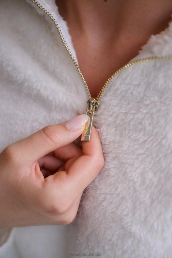 Clothing YoungLA W506 TEDDY FLEECE PULLOVER Black Women 4F2FF1203