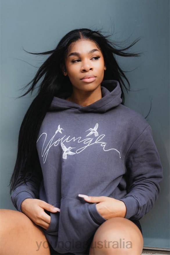 Clothing YoungLA W509 HUMMINGBIRD OVERSIZED HOODIE Black Women 4F2FF1187
