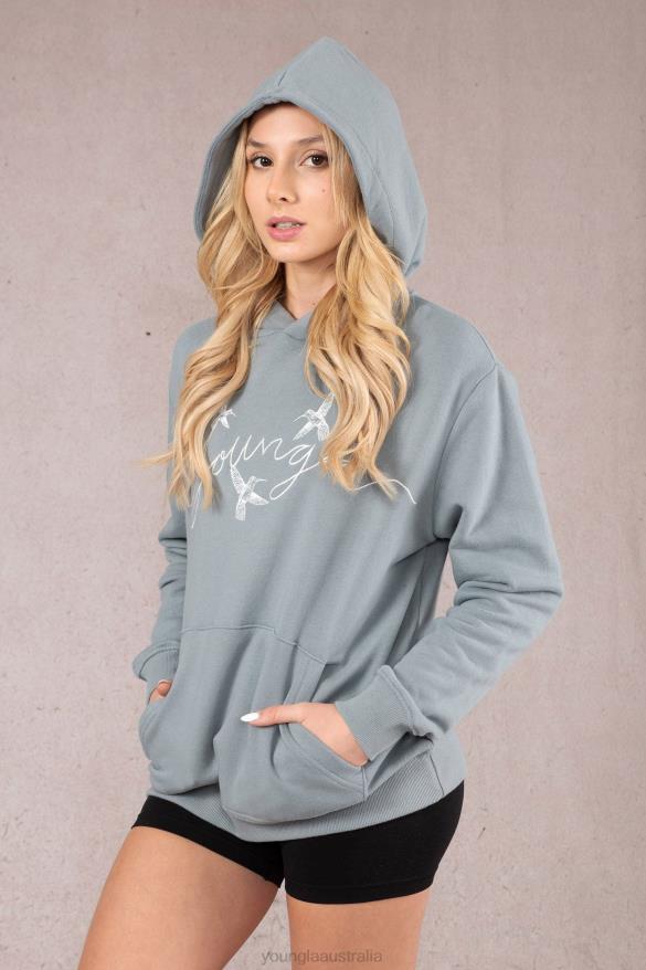 Clothing YoungLA W509 HUMMINGBIRD OVERSIZED HOODIE Black Women 4F2FF1187