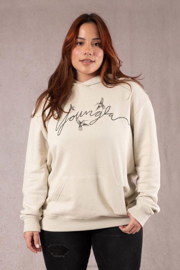 Clothing YoungLA W509 HUMMINGBIRD OVERSIZED HOODIE Coal Women 4F2FF1186