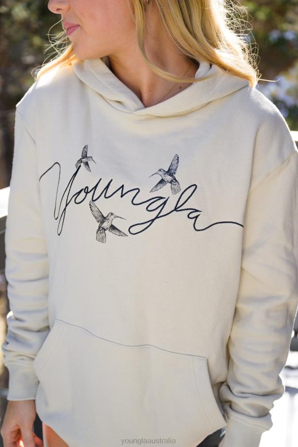 Clothing YoungLA W509 HUMMINGBIRD OVERSIZED HOODIE Coal Women 4F2FF1186
