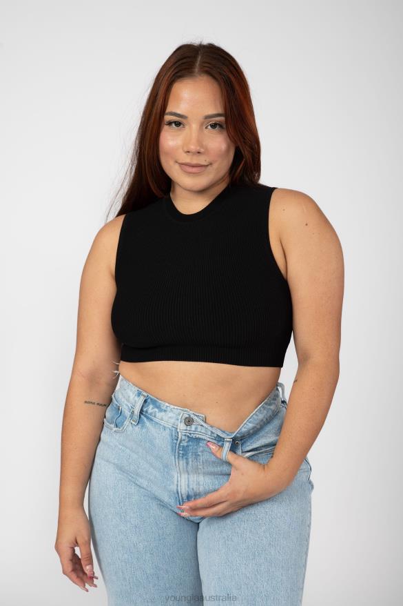 Clothing YoungLA W301 CONTOUR RIBBED TANK Black Women 4F2FF1051
