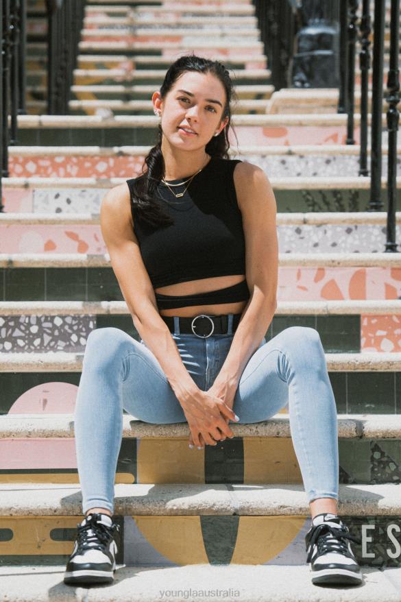 Clothing YoungLA W302 SASH TANK TOP Black Women 4F2FF1044