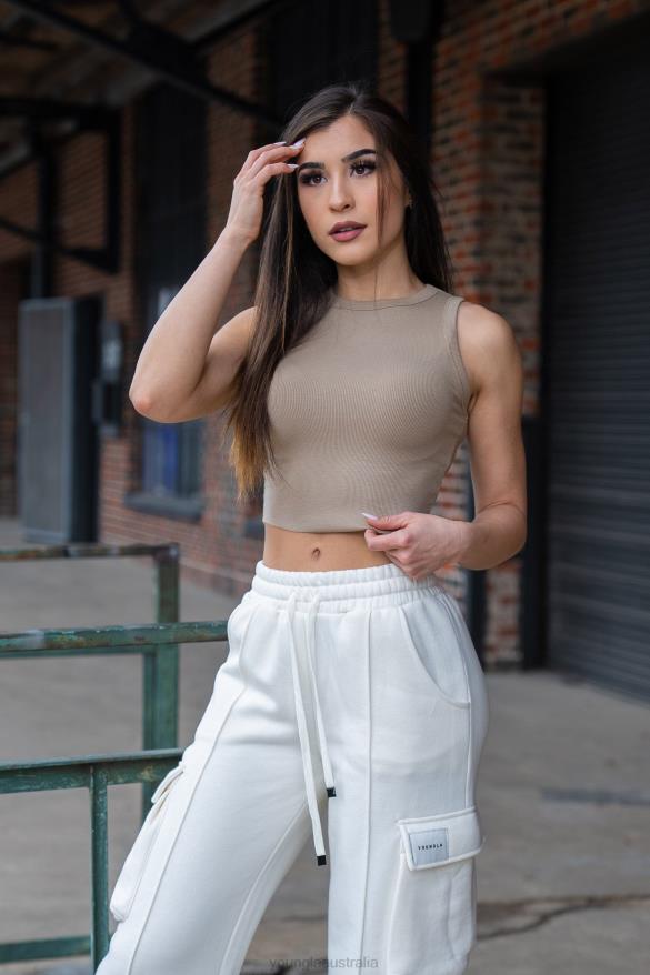 Clothing YoungLA W314- Flexrib Tank Top Roasted Almond Women 4F2FF1061