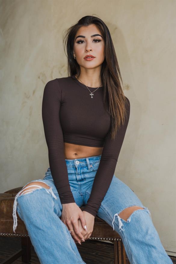 Clothing YoungLA W402 RIBBED LONGSLEEVE Black Women 4F2FF1065