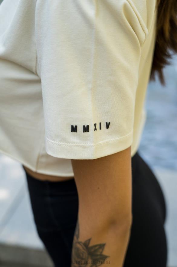 Clothing YoungLA W403 ESTABLISHED CROPPED T-SHIRT Black Women 4F2FF1025