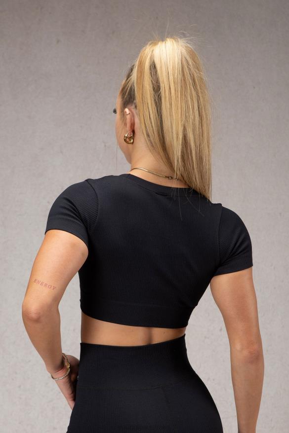 Clothing YoungLA W405 CONFIDENCE SHORT SLEEVE Black Women 4F2FF1074