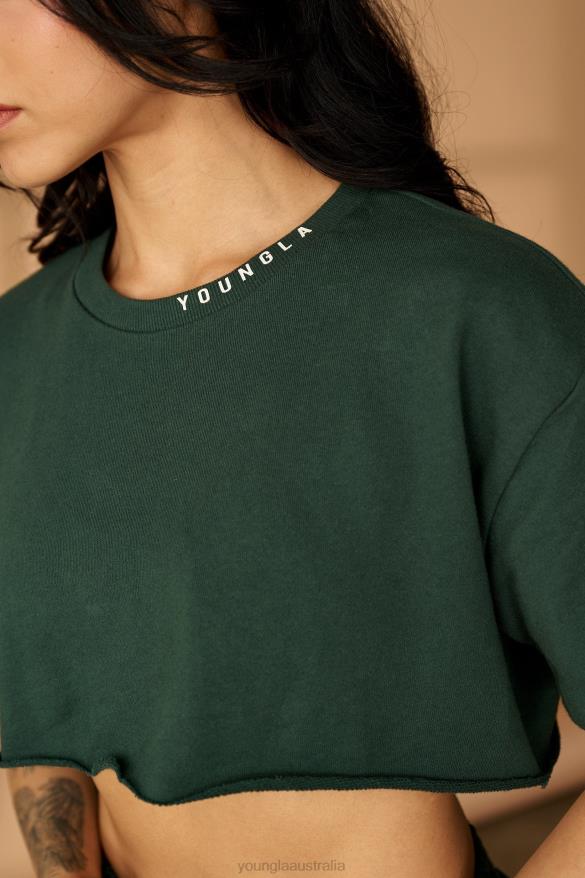 Clothing YoungLA W407 SUPER CROPPED TEE Birch Women 4F2FF1032