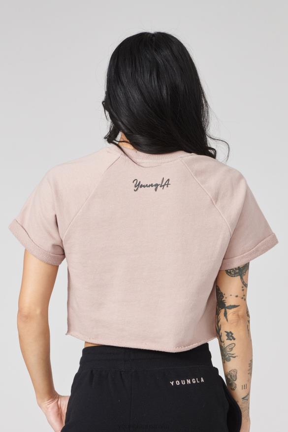 Clothing YoungLA W411 RAGLAN CROPPED TEE Black Women 4F2FF1054