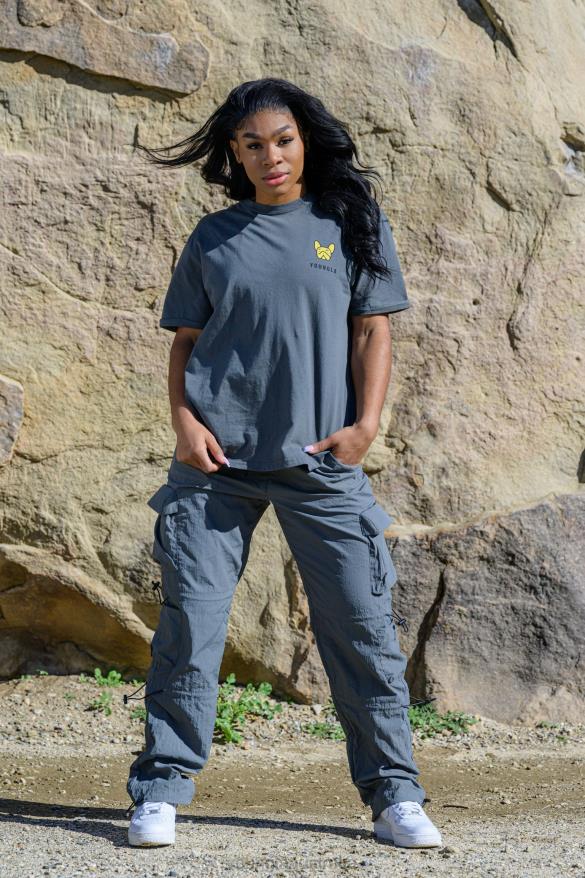 Clothing YoungLA W417 IGGY OVERSIZED TEE Green Wash Women 4F2FF1056