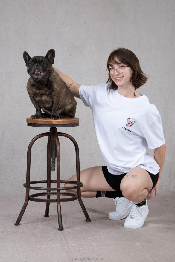 Clothing YoungLA W417 IGGY OVERSIZED TEE White Women 4F2FF1059