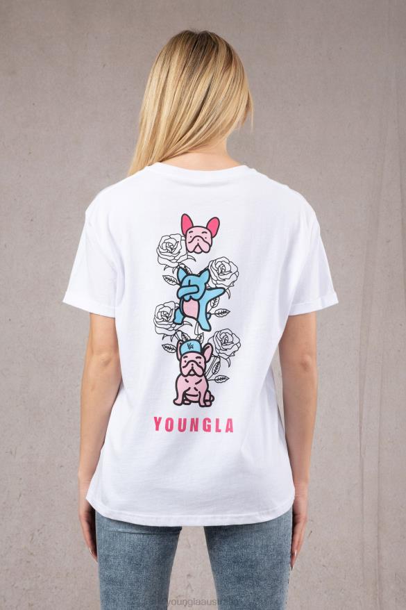Clothing YoungLA W417 IGGY OVERSIZED TEE White Women 4F2FF1059