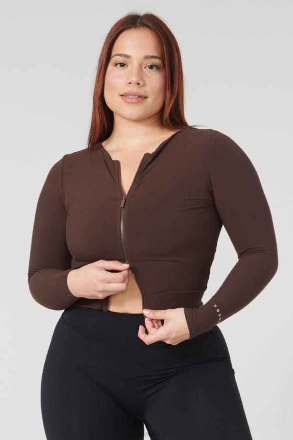 Clothing YoungLA W418 DUAL ZIP LONG SLEEVE Grey Women 4F2FF1040