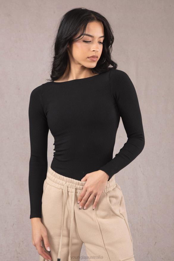 Clothing YoungLA W420 GRACE TOP Black Women 4F2FF1068