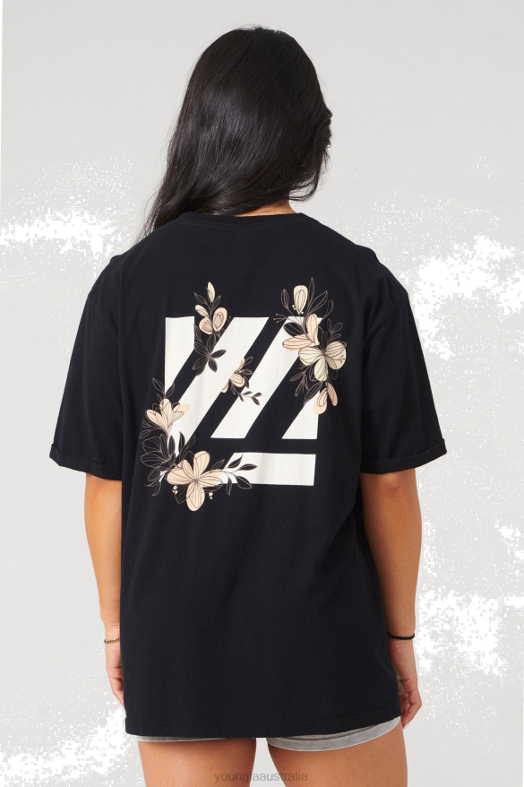 Clothing YoungLA W424 BLOC OVERSIZED TEE Black Women 4F2FF1081
