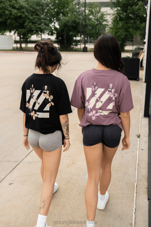 Clothing YoungLA W424 BLOC OVERSIZED TEE Black Women 4F2FF1081