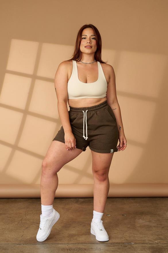 Clothing YoungLA W102 SUPREME SHORTS Brown Women 4F2FF1090