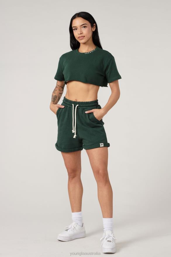 Clothing YoungLA W102 SUPREME SHORTS Forest Green Women 4F2FF1091