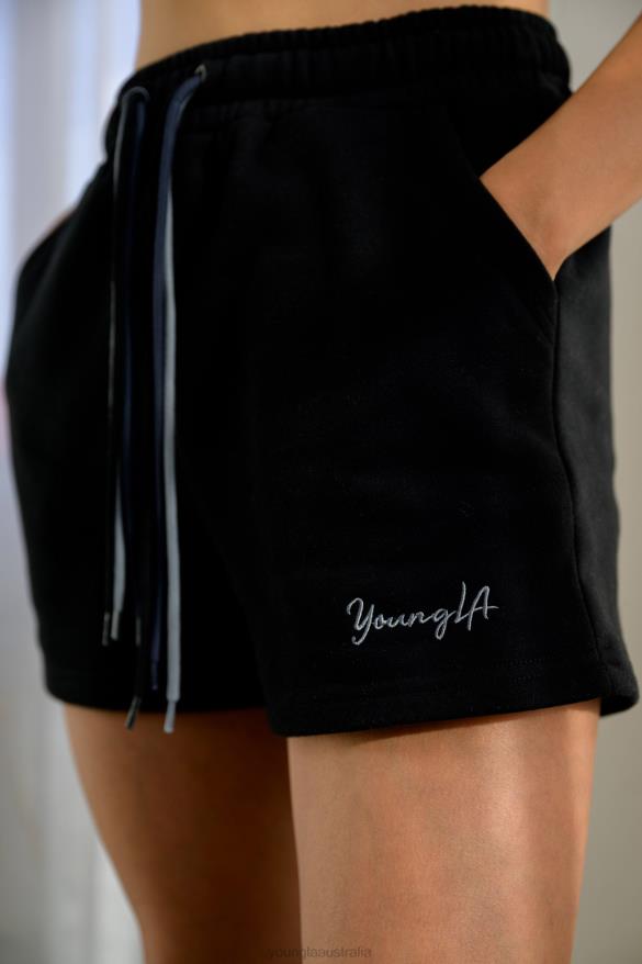 Clothing YoungLA W107 TRIPLE STRING SHORTS Black Women 4F2FF1086