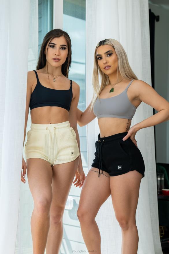 Clothing YoungLA W113 PEACHY SHORT SHORTS Black Women 4F2FF1100