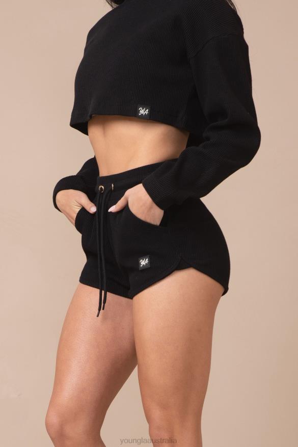 Clothing YoungLA W113 PEACHY SHORT SHORTS Black Women 4F2FF1100
