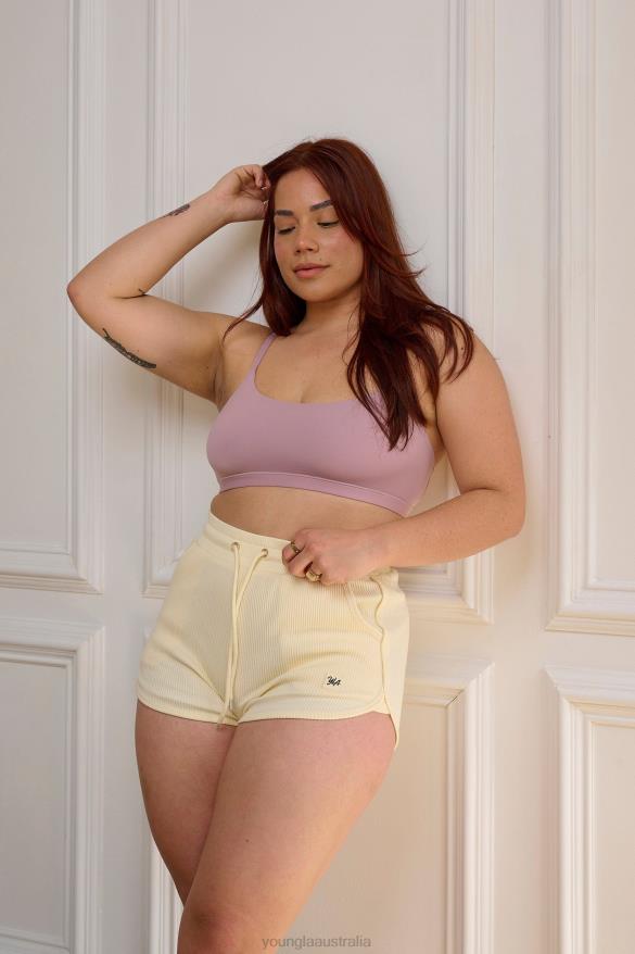 Clothing YoungLA W113 PEACHY SHORT SHORTS Ivory Women 4F2FF1101