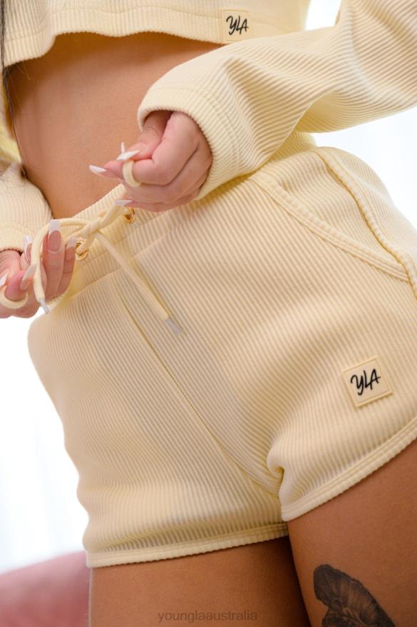 Clothing YoungLA W113 PEACHY SHORT SHORTS Ivory Women 4F2FF1101